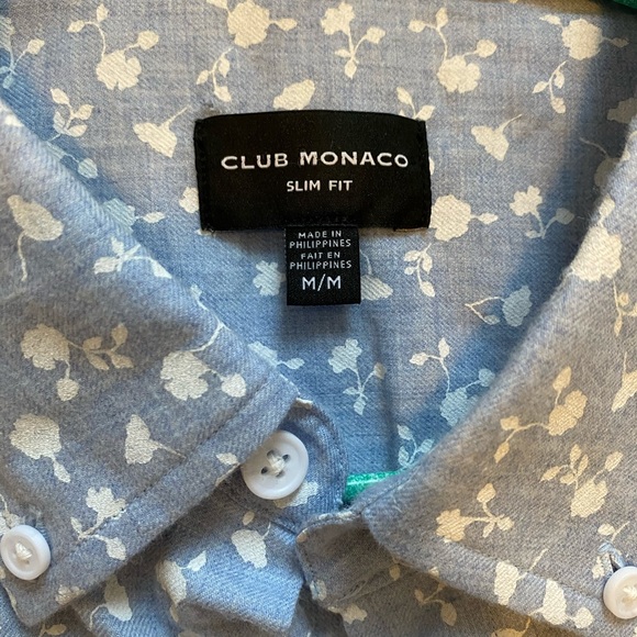 Club Monaco Men’s Floral Pattern Button Up (M) - Picture 3 of 4